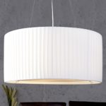CAGÜ - DESIGN PLISSEE HÄNGELAMPE HÄNGELEUCHTE [LOOP] WEISS RUND 65cm Ø