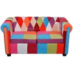 vidaXLChesterfield Sofa 2-Sitzer Loungesofa Couch Stoffsofa Polstersofa Stoff Design