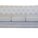 Vintage Sofa Oxford Chesterfield 3 Sitzer weiss
