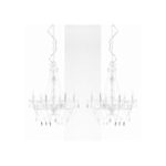 CAGÜ - MÄRCHENHAFTER DESIGN KRONLEUCHTER LÜSTER [CHANTAL] WEISS 6-ARMIG 55cm Ø