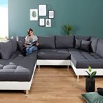 XXL Wohnlandschaft KENT 305 cm Federkern inkl.Hocker Couch Sofa Wohnlandschaft U-Sofa