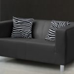 B-famous 2-Sitzer Sofa Cube 135 x 85 cm, PU, schwarz