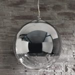 CAGÜ - DESIGN LOUNGE HÄNGELAMPE HÄNGELEUCHTE [PELOTA] GLAS & CHROM 30cm Ø