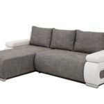 B-famous Polsterecke Ulm Federkern incl. Schlaffunktion, Schenkelmaß 245 x 175 cm, Materialmix Mikrovelours-Strukturstoff schwarz
