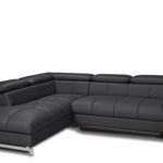 Cotta C241667 D209 Polsterecke mit Kopfteilverstellung, inklusive Bettfunktion und Bettkasten, in weichem Kunstleder, 206 x 262 cm, schwarz