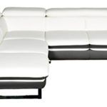Cotta C733892 D200 D208 Polsterecke Lederimitat, weiß / grau, 223 x 265 x 74 cm
