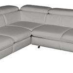 Cotta C733896 D259 Polsterecke Lederimitat, hellgrau, 223 x 265 x 74 cm