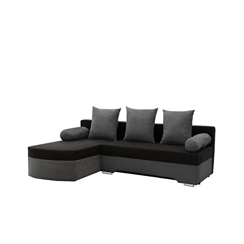 Ecksofa Smart! Sofa Eckcouch Couch! mit Schlaffunktion und Bettkasten! Ottomane Universal, L-Form Couch Schlafsofa Bettsofa Farbauswahl