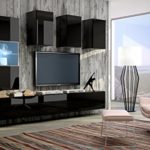 FUTURE 4 Moderne Wohnwand, Exklusive Mediamöbel, TV-Schrank, Neue Garnitur, Große Farbauswahl (RGB LED-Beleuchtung Verfügbar)
