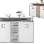 Highboard Anrichte Standschrank Sideboard Kommode Beistellschrank Flur "Delia I"