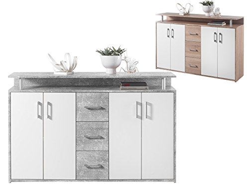 Highboard Anrichte Standschrank Sideboard Kommode Beistellschrank Flur "Delia I"