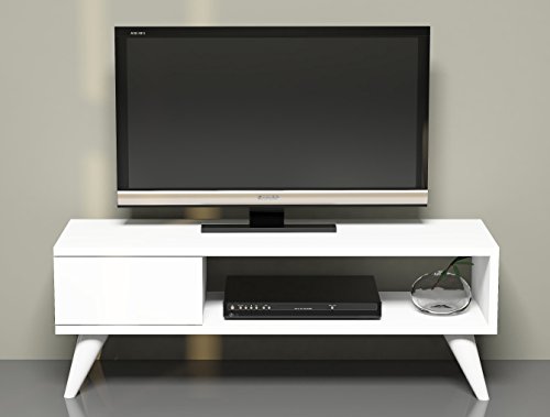 MAYA TV Lowboard / Weiß / TV Board - Fernsehtisch in elegantem Design