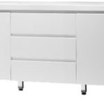 Robas Lund Sideboard Kommode Sydney Hochglanz weiß verchromt 48904W1