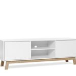 TV Board - Lowboard im skandinavischen Design (B/H/T: 150 x 50 x 40 cm) weiß