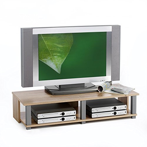 TV-Möbel Lowboard Fernsehtisch TV-Tisch TV-Element GERO, Sonoma Eiche foliert