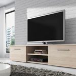 TV Möbel Ständer Schrank Vegas 150 cm Korpus & Front Licht Eiche Sonoma