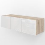 VICCO TV Lowboard Sideboard Wandschrank Fernsehschrank Wohnwand Hängeschrank (Sonoma Hochglanz, 120cm)