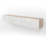 VICCO TV Lowboard Sideboard Wandschrank Fernsehschrank Wohnwand Hängeschrank (Sonoma Hochglanz, 240cm)