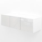 VICCO TV Lowboard Sideboard Wandschrank Fernsehschrank Wohnwand Hängeschrank (Weiß Hochglanz, 120cm)