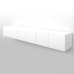 VICCO TV Lowboard Sideboard Wandschrank Fernsehschrank Wohnwand Hängeschrank (Weiß Matt, 240cm)