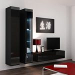 Wohnwand VIGO 10, Anbauwand, Wohnzimmer Möbel, Hochglanz !!! LED Beleuchtung !!!