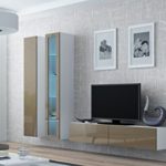 Wohnwand VIGO 10, Anbauwand, Wohnzimmer Möbel, Hochglanz !!! LED Beleuchtung !!!