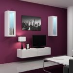 Wohnwand VIGO 8, Anbauwand, Wohnzimmer Möbel, Hochglanz !!! Mit LED Beleuchtung !!!