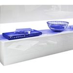 trendteam OYX32001 Lowboard XXL TV Möbel Weiß Hochglanz, BxHxT 185x65x40 cm