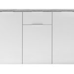 trendteam VI Kommode Sideboard | Weiß | Grau (Betonoptik) | 127 x 81 cm