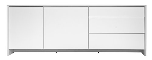 Tenzo 5935-001 Profil Designer Sideboard, 80 x 220 x 47 cm, weiß