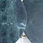 Exklusiver Beistelltisch NOBLE aus hochwertig verarbeitetem grünem Marmor Tisch Marmorplatte Wohnzimmertisch