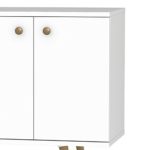 Tenzo 1114-001 Haze Designer Sideboard, 75 x 160 x 43 cm, weiß / eiche