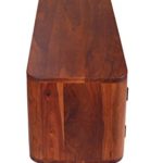 TV-Board natur aus Sheesham-Holz mit 2 Türen, 1 Schublade und 1 offenen Fach 160x40x55 cm | Nub | Side-Board mit Metallbeinen in antik-schwarz 160cm x 40cm x 55cm