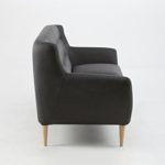 AC Design Furniture 60484 Sofa Jimmy 3-Sitzer, circa 185 x 87 x 84 cm, Stoff dunkelgrau