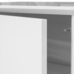 Tenzo 5933-001 Profil Designer Sideboard, 80 x 173 x 47 cm, weiß