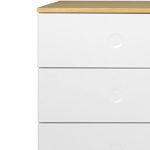 Tenzo 1675-454 Dot Designer Sideboard Holz, weiß / eiche, 43 x 162 x 79 cm