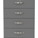 Tenzo 5116-014 Malibu - Designer Kommode 92 x 60 x 41 cm, MDF lackiert, grau