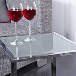 Invicta Interior Cubetto Funktionaler Beistelltisch frosted Glas chrom 40 cm