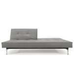 Innovation Schlafsofa mit Chrombeinen Splitback Chrome Textil dunkelgrau