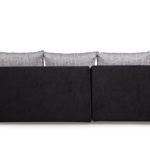 B-famous 100736 Polsterecke mit Bettfunktion und Bettkasten Ecksofa, Stoff, schwarz / grau, 161 x 224 x 83 cm