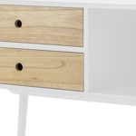 Tenzo 1362-001 Page Sideboard, Holz, weiß, 99,5 x 38 x 70,5 cm