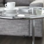 Design Beistelltisch Original Art Deco Couchtisch Glastisch Tisch mit Glasplatte