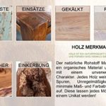 Exklusiver Treibholz Couchtisch FOSSIL Teak Elemente in Handarbeit gefertigt mit Glasplatte Tisch Holztisch
