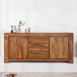 CAGÜ - EXKLUSIVES XXL SIDEBOARD [AGRA] aus SHEESHAM MASSIV HOLZ GEWACHST 180cm, NEU!