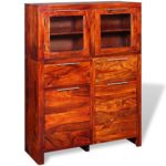 Festnight Sideboard Highboard Kommode aus Holz 100 × 35 × 140 cm Braun