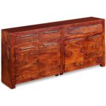 vidaXL Massivholz Sideboard Beistellkommode Anrichte Sheesham-Holz 160×35×75 cm