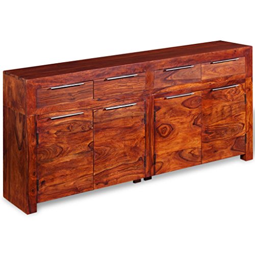 vidaXL Massivholz Sideboard Beistellkommode Anrichte Sheesham-Holz 160×35×75 cm