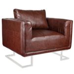 vidaXL Luxus Ledermixstuhl Sofa Lounge Wohnzimmer Relaxsessel Couch Sessel