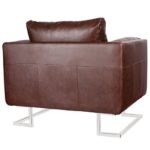 vidaXL Luxus Ledermixstuhl Sofa Lounge Wohnzimmer Relaxsessel Couch Sessel