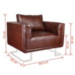 vidaXL Luxus Ledermixstuhl Sofa Lounge Wohnzimmer Relaxsessel Couch Sessel